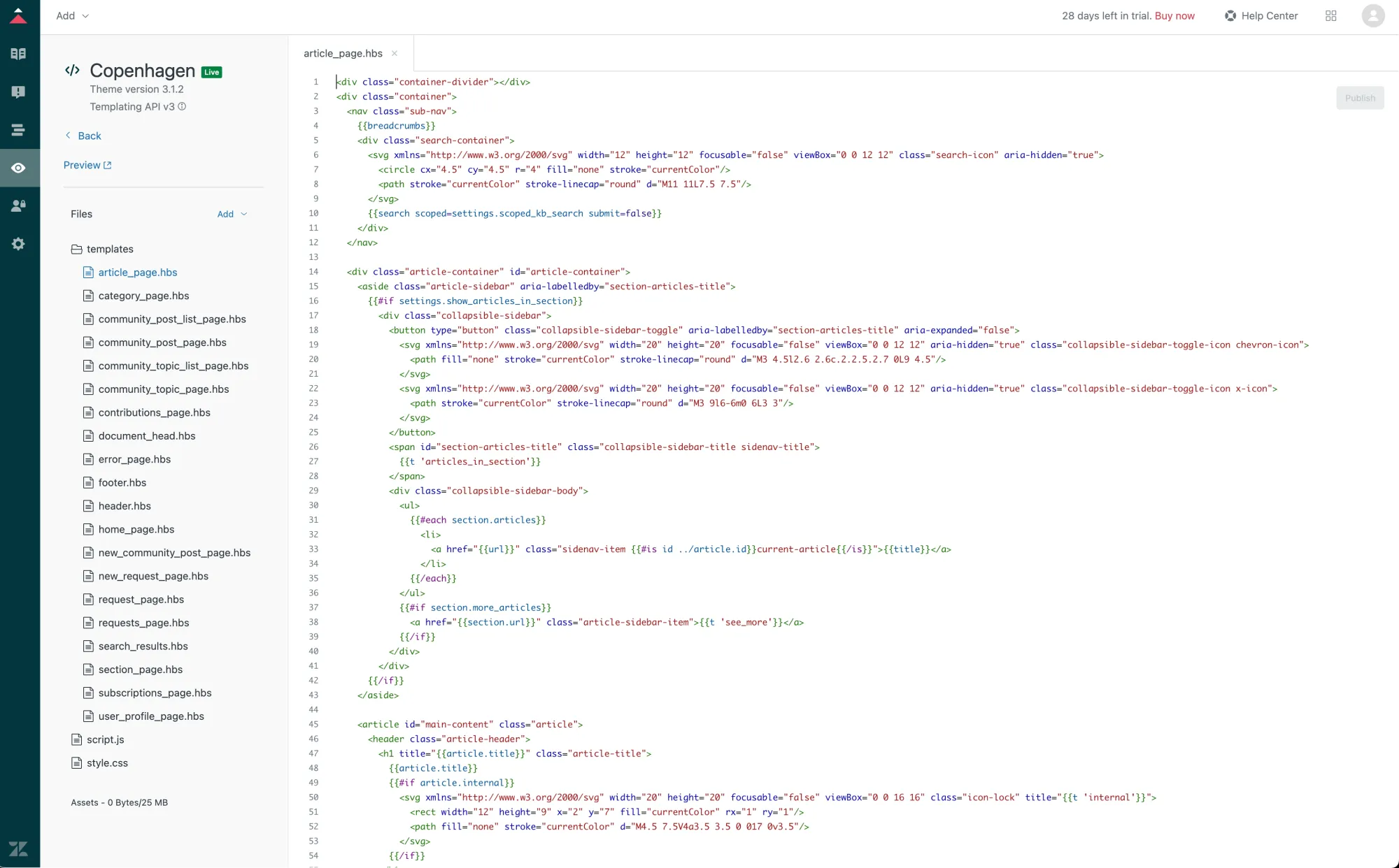 Edit Zendesk Theme code
