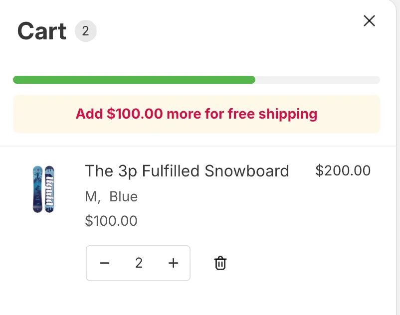 shopify-free-shipping-$100-away